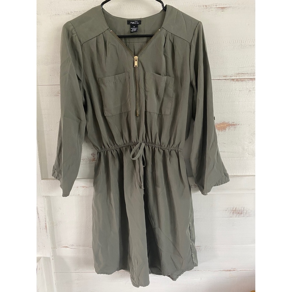 Rue21 Olive Green Dress, Size M
